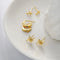 18k Gold Plated Sterling Silver Minimalist Stud Earrings